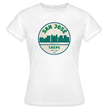 San José Chepe Skyline - Frauen T-Shirt - Weiß - Vorne - AI Model Female 172 dark (172cm)