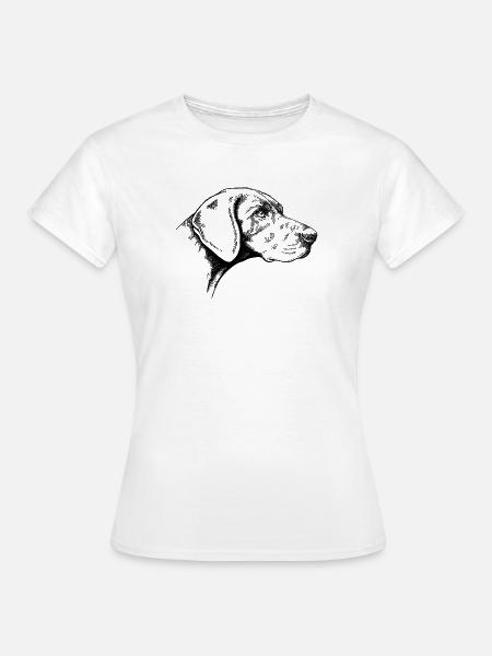 Dt Kurzhaar Portrait - Frauen T-Shirt - Weiß