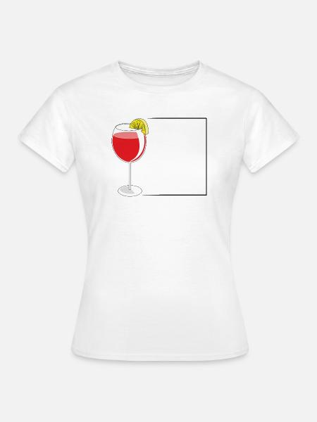 glas with apero in a frame - Frauen T-Shirt - Weiß