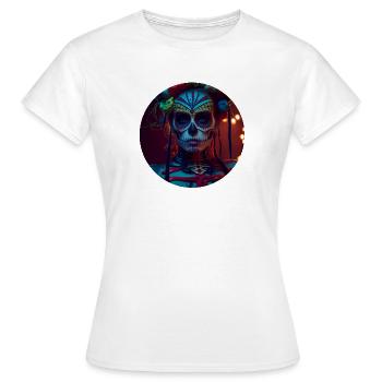 Jour des morts | Día de Muertos | Mexique - T-shirt Femme - blanc - Devant - AI Model Female 172 dark (172cm)