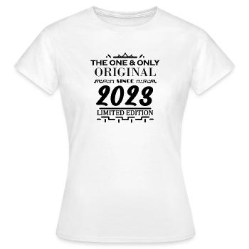 2023 - Baujahr 2023 - Frauen T-Shirt - Weiß - Vorne - AI Model Female 172 dark (172cm)