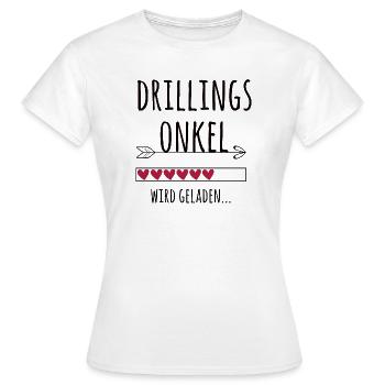 werdender Drillingsonkel Schwangerschaft Drillinge - Frauen T-Shirt - Weiß - Vorne - AI Model Female 172 dark (172cm)