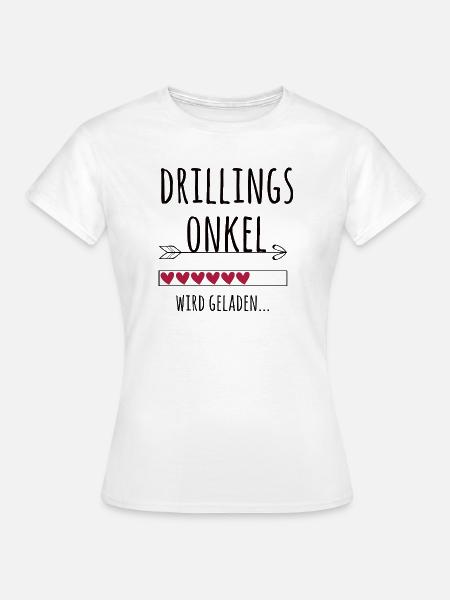 werdender Drillingsonkel Schwangerschaft Drillinge - Frauen T-Shirt - Weiß
