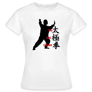 Chinese Sign and Text Taichi Chuan - Women's T-Shirt - white - Front - AI Model Female 172 dark (172cm)