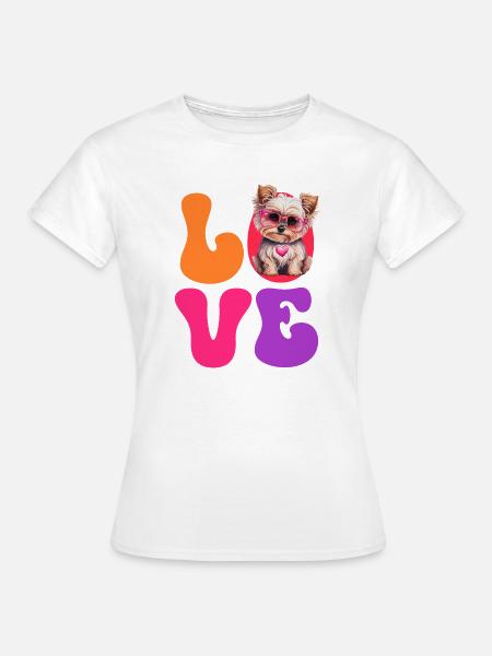 Hund Yorkshire Terrier - Frauen T-Shirt - Weiß