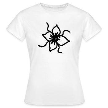 Flower flowers - Women's T-Shirt - white - Front - AI Model Female 172 dark (172cm)