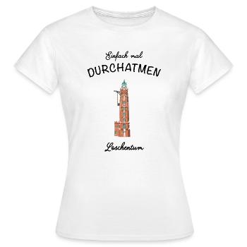 Bremerhaven, Leuchtturm Loschenturm - Frauen T-Shirt - Weiß - Vorne - AI Model Female 172 dark (172cm)