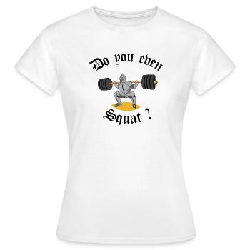 Ritter-Gewichtheber - Frauen T-Shirt - Weiß - Vorne - AI Model Female 172 dark (172cm)