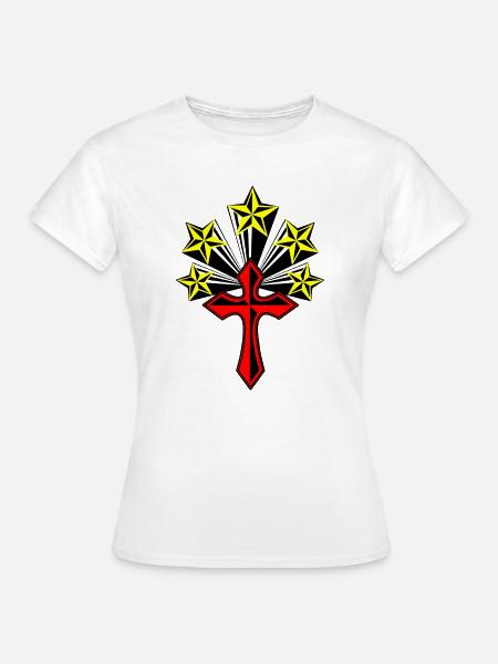 5 gelbe Sterne - Frauen T-Shirt - Weiß