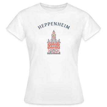 Heppenheim Bergstraße, Historisches Rathaus - Frauen T-Shirt - Weiß - Vorne - AI Model Female 172 dark (172cm)