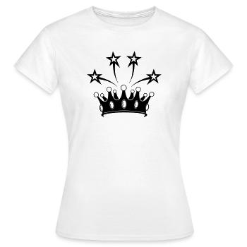 Couronne avec étoiles - T-shirt Femme - blanc - Devant - AI Model Female 172 dark (172cm)