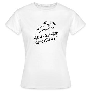 Montagnes Sommets de montagne Randonneurs Randonnée Déclaration Sommet - T-shirt Femme - blanc - Devant - AI Model Female 172 dark (172cm)
