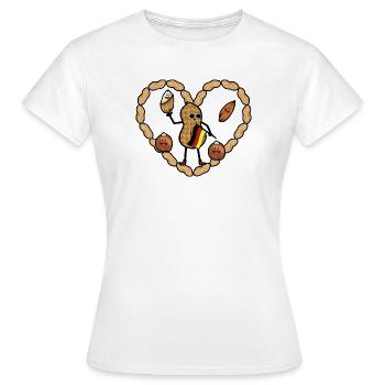 German Nut Peanut German Flag Nuts - Women's T-Shirt - white - Front - AI Model Female 172 dark (172cm)