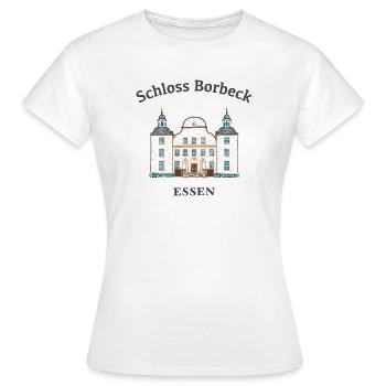Essen, emblématique château de Borbeck, région de la Ruhr - T-shirt Femme - blanc - Devant - AI Model Female 172 dark (172cm)