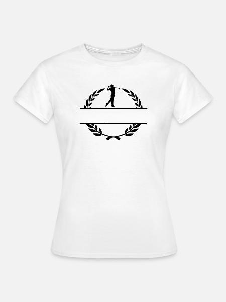 Golfer im Lorbeerkranz - Frauen T-Shirt - Weiß