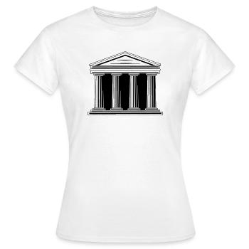 Logo du palais de justice - T-shirt Femme - blanc - Devant - AI Model Female 172 dark (172cm)
