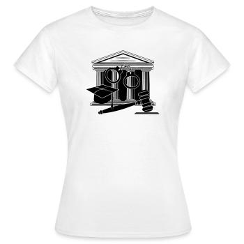 Logo du tribunal, du juge ou de l’avocat - T-shirt Femme - blanc - Devant - AI Model Female 172 dark (172cm)