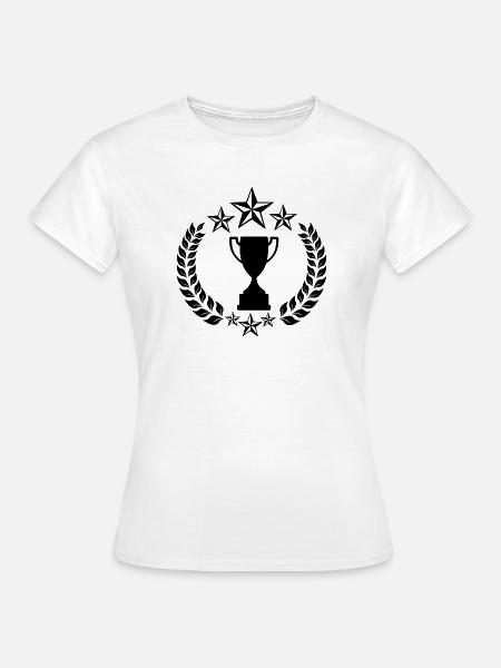 Lorbeerkranzstern oder Pokalsieger - Frauen T-Shirt - Weiß