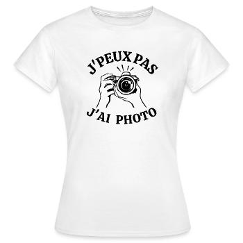 photographe, photo, fan de photo - T-shirt Femme - blanc - Devant - AI Model Female 172 dark (172cm)