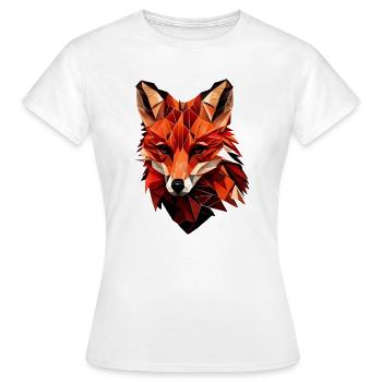 Stylized fox, Geometric - Women's T-Shirt - white - Front - AI Model Female 172 dark (172cm)