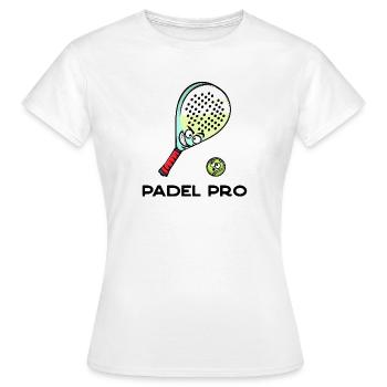 Setback Statement Racket Ball Statement Padel - Women's T-Shirt - white - Front - AI Model Female 172 dark (172cm)