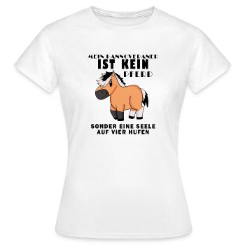 Pferderasse Hannoveraner Pferd Hauspferd - Frauen T-Shirt - Weiß - Vorne - AI Model Female 172 dark (172cm)