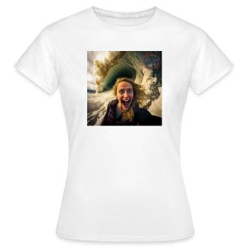 Stefie Selfie Addict Certified - T-shirt Femme - blanc - Devant - AI Model Female 172 dark (172cm)