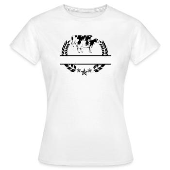 Cows monogram - Women's T-Shirt - white - Front - AI Model Female 172 dark (172cm)