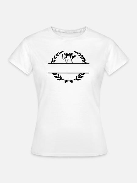 Monogramm Milchkühe - Frauen T-Shirt - Weiß