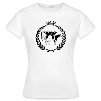 Preisgekrönter Kuhlorbeerkranz - Frauen T-Shirt - Weiß - Vorne - AI Model Female 172 dark (172cm)