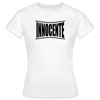 Nom T-shirt Innocent T-shirt idée cadeau - T-shirt Femme - blanc - Devant - AI Model Female 172 dark (172cm)