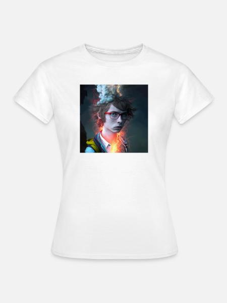 Porträt elektrik 08 - Frauen T-Shirt - Weiß