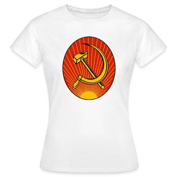 Hammer und Sichel - Frauen T-Shirt - Weiß - Vorne - AI Model Female 172 dark (172cm)