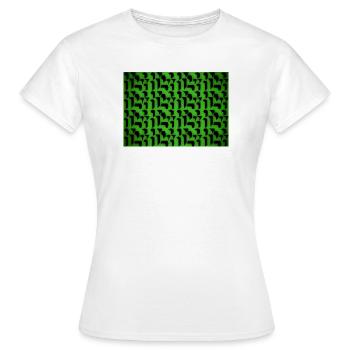 Dekopattern Formen und Objekte in Grün-Schwarz - Frauen T-Shirt - Weiß - Vorne - AI Model Female 172 dark (172cm)