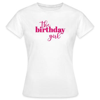 La fille d’anniversaire - T-shirt Femme - blanc - Devant - AI Model Female 172 dark (172cm)