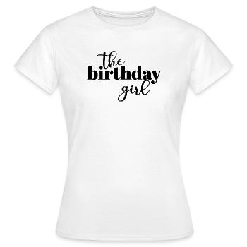 La fille d’anniversaire - T-shirt Femme - blanc - Devant - AI Model Female 172 dark (172cm)