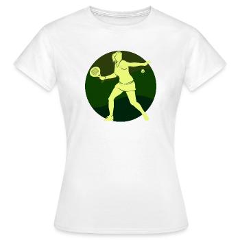 Schmetterball Padel Spieler Training Schläger Ball - Frauen T-Shirt - Weiß - Vorne - AI Model Female 172 dark (172cm)