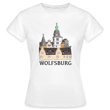 Wolfsburg, Castle - Women's T-Shirt - white - Front - AI Model Female 172 dark (172cm)