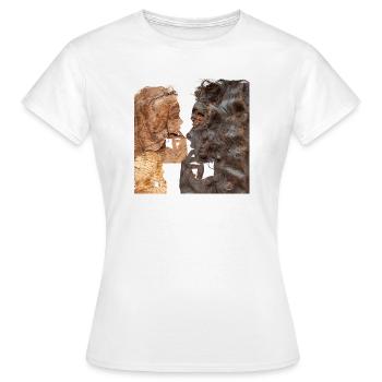 Profil de femme perplexe - T-shirt Femme - blanc - Devant - AI Model Female 172 dark (172cm)