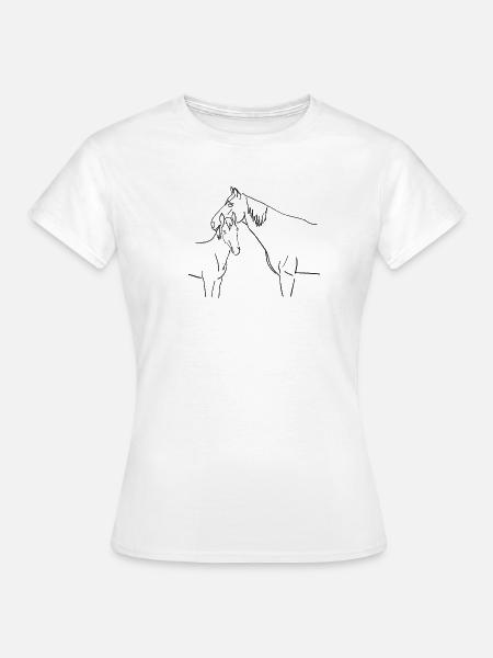 Horse family - Women's T-Shirt - white
