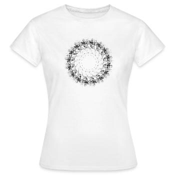 moulinet gyroscopique en forme pointillée NEW AGE - T-shirt Femme - blanc - Devant - AI Model Female 172 dark (172cm)