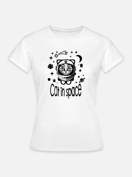 Cat in Space - Women's T-Shirt - white