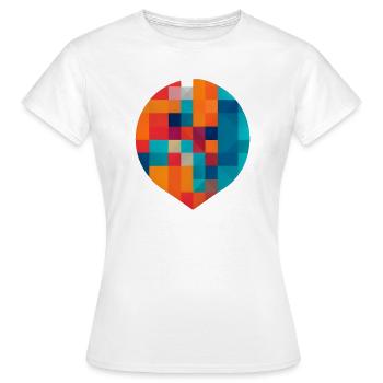 Colorful geometry - Women's T-Shirt - white - Front - AI Model Female 172 dark (172cm)