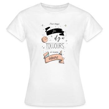 Nouveau départ - T-shirt Femme - blanc - Devant - AI Model Female 172 dark (172cm)
