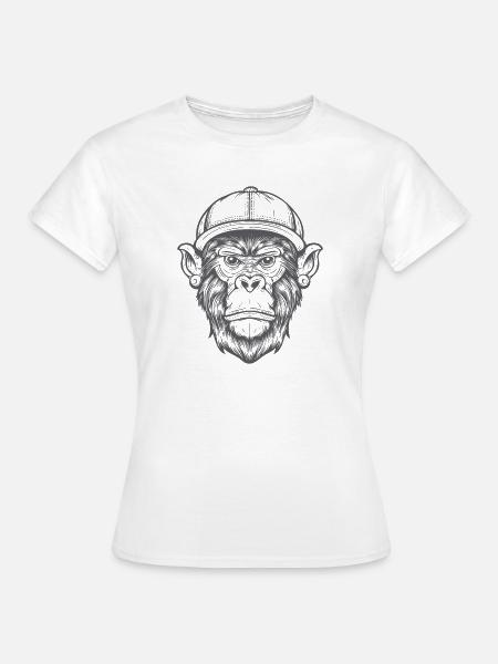 Funky Affe - Frauen T-Shirt - Weiß