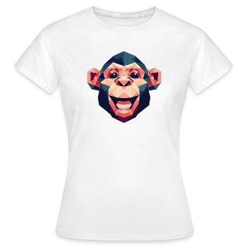 Polygon-Affe - Frauen T-Shirt - Weiß - Vorne - AI Model Female 172 dark (172cm)