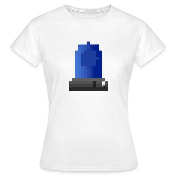 Blaulicht Sirene Pixelkunst - Frauen T-Shirt - Weiß - Vorne - AI Model Female 172 dark (172cm)