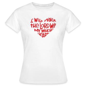 De tout mon cœur - T-shirt Femme - blanc - Devant - AI Model Female 172 dark (172cm)
