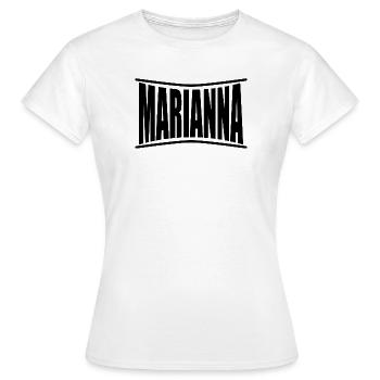 nom t-shirt Marianna t-shirt idée cadeau - T-shirt Femme - blanc - Devant - AI Model Female 172 dark (172cm)