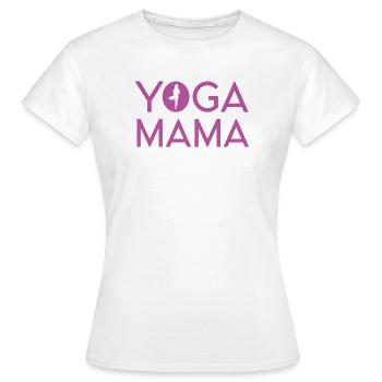 Yoga Mama - T-shirt Femme - blanc - Devant - AI Model Female 172 dark (172cm)